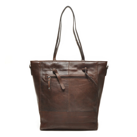 Leren Shopper Dames Lucca | Donkerbruin