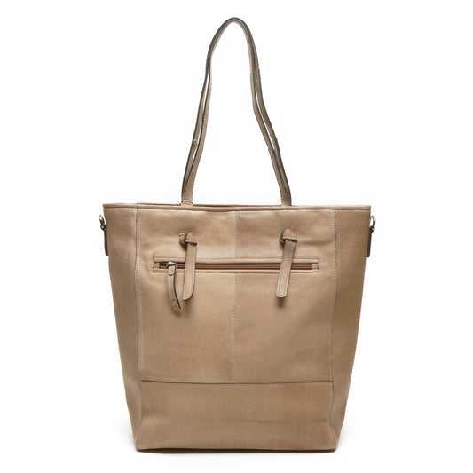 Leren Shopper Dames Lucca | Taupe