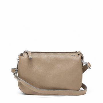 Leren Crossbody Dames Lucca | Taupe