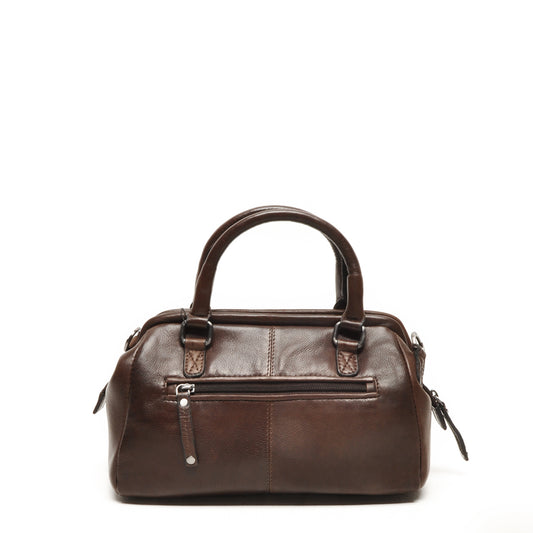 Leren Handtas Dames Lucca | Donkerbruin