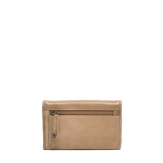 Leren Damesportemonnee Lucca | Taupe