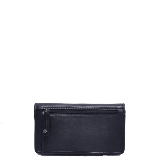 Leren Damesportemonnee Lucca | Donkerblauw