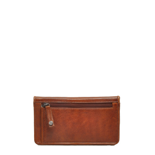 Leren Damesportemonnee Lucca | Cognac