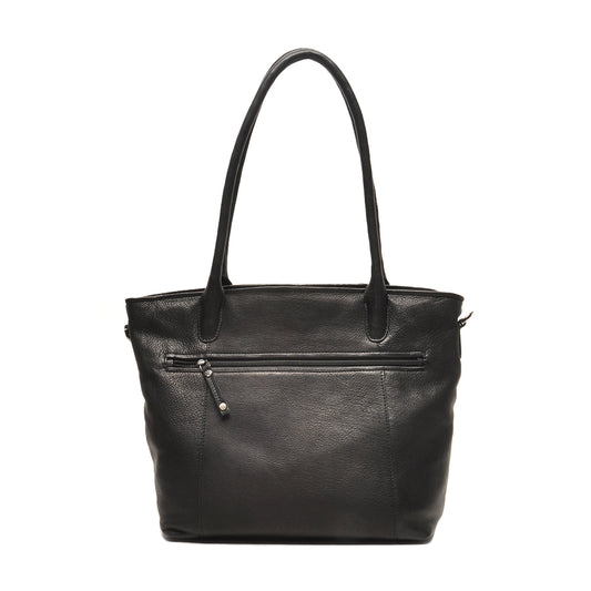 Leren Shopper Dames Lucca | Zwart