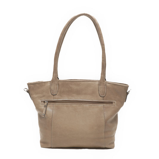 Leren Shopper Dames Lucca | Taupe