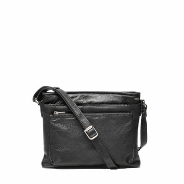 Leren Crossbody Dames Lucca | Zwart
