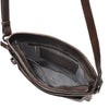Leren Crossbody Dames Lucca | Donkerbruin