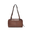 Leren Schoudertas Dames Lucca | Donkerbruin