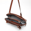 Leren Schoudertas Dames Lucca | Cognac