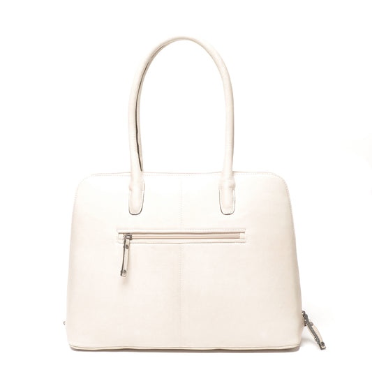 Leren Laptoptas 15.6 Inch Dames Lucca | Wit