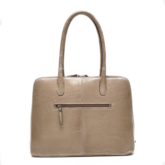 Leren Laptoptas 15.6 Inch Dames Lucca | Taupe