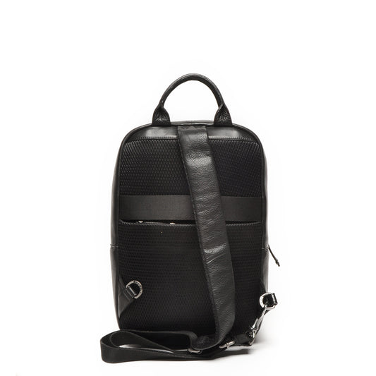 Leren Mini Rugzak Heren Lucca | Zwart