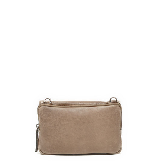 Leren Telefoontasje XL Dames Lucca | Taupe