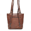 Leren Dames Rugzak / Schoudertas / Crossbody Lucca | Donkerbruin
