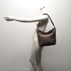 Leren Schoudertas Dames Lucca | Donkerbruin