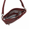 Leren Schoudertas Dames Lucca | Donkerrood