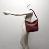 Leren Schoudertas Dames Lucca | Donkerrood