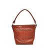 Leren Schoudertas Dames Lucca | Cognac