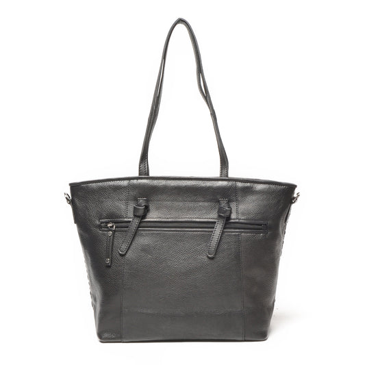 Leren Shopper Dames Amalfi | Zwart