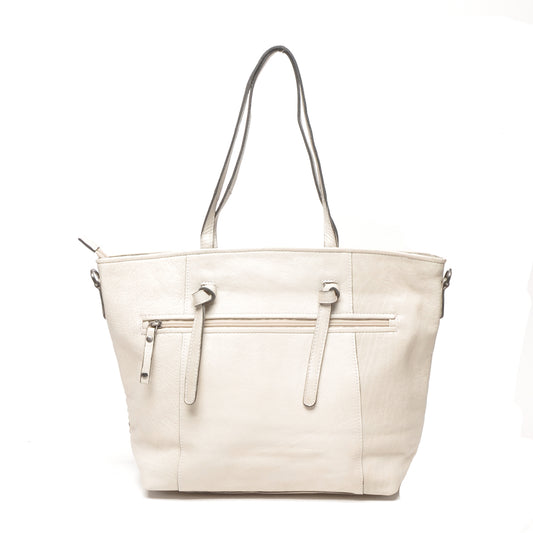 Leren Shopper Dames Amalfi | Wit