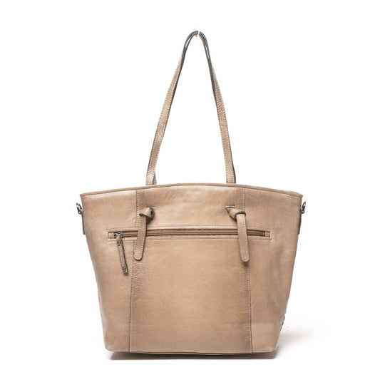 Leren Shopper Dames Amalfi | Taupe