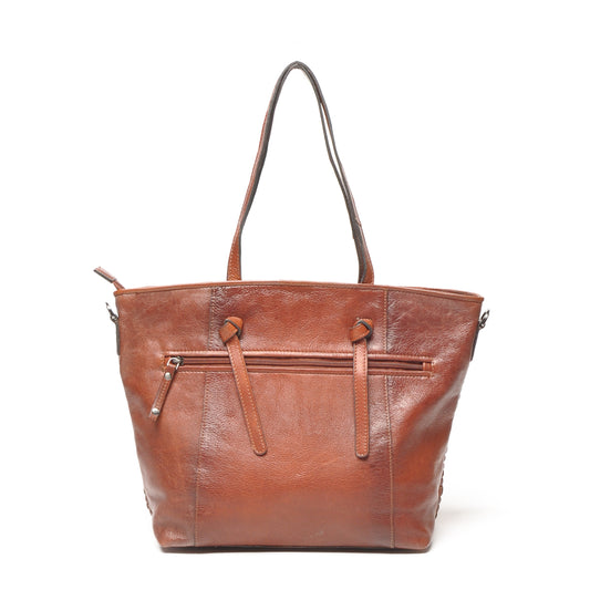 Leren Shopper Dames Amalfi | Cognac