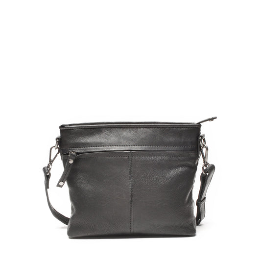 Leren Crossbody Dames Amalfi | Zwart