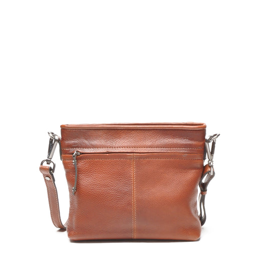 Leren Crossbody Dames Amalfi | Cognac