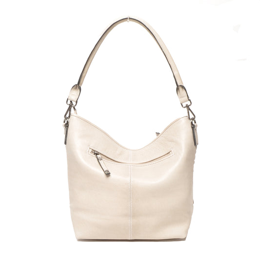 Leren Schoudertas Dames Amalfi | Wit