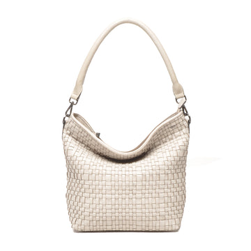Leren Schoudertas Dames Amalfi | Wit