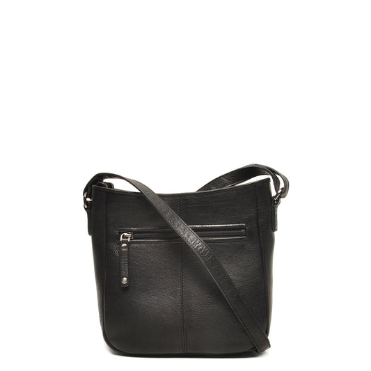 Leren Crossbody Dames Lucca | Zwart