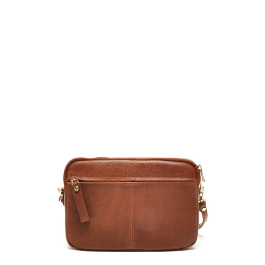 Leren Crossbody Dames Avignon | Cognac