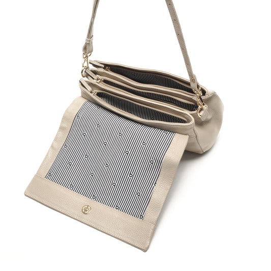 Leren Schoudertas Dames Avignon | Wit