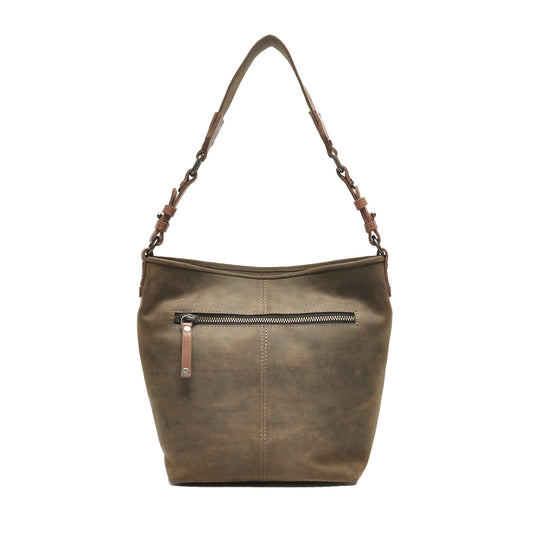 Leren Schoudertas Dames Barbarossa Femme | Military