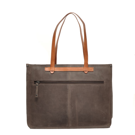 Leren Laptoptas 15.6 Inch Dames Barbarossa Femme | Donkerbruin