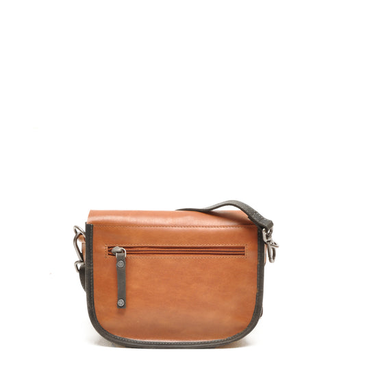 Leren Crossbody Dames Barbarossa Femme | Donkerbruin Cognac