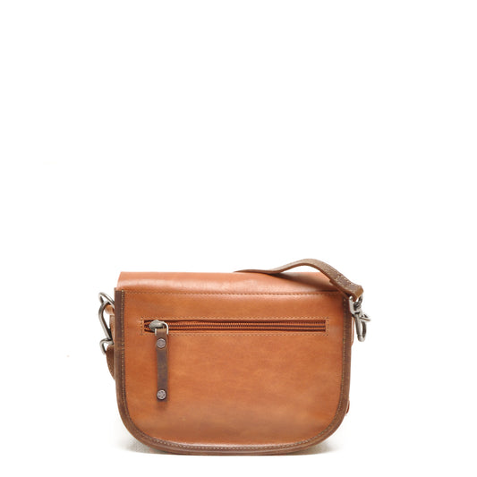 Leren Crossbody Dames Barbarossa Femme | Bruin Cognac
