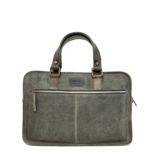 Leren Laptoptas 14 Inch Heren Barbarossa Business | Donkergroen