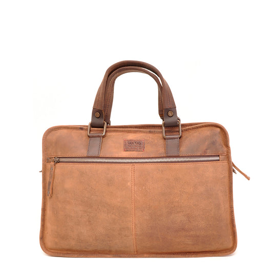 Leren Laptoptas 14 Inch Heren Barbarossa Business | Bruin