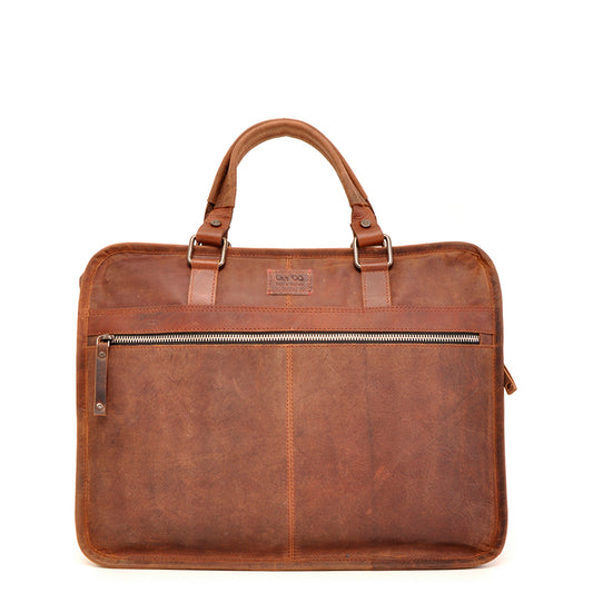 Leren Laptoptas 15.6 Inch Heren Barbarossa Business | Bruin