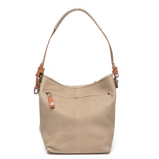 Leren Schoudertas Dames Bonneville | Taupe