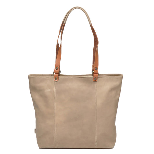 Leren Shopper Dames Bonneville | Taupe