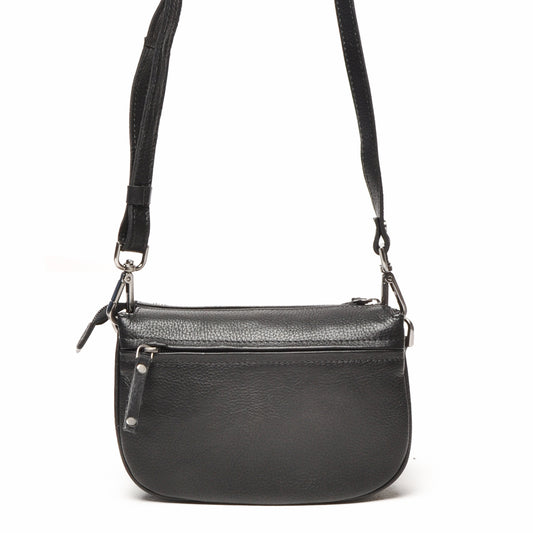Leren Crossbody Dames Elba | Zwart