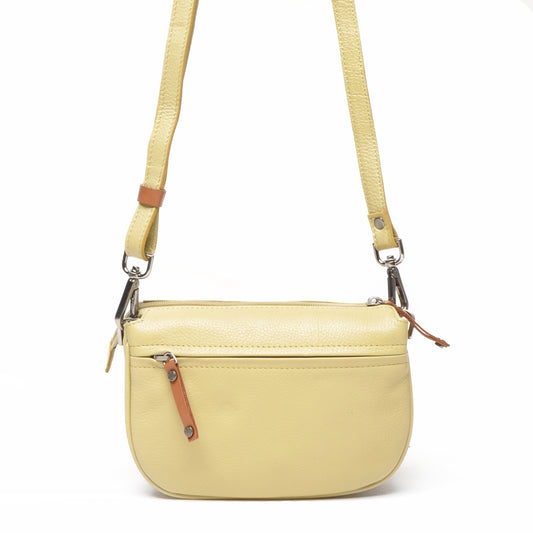 Leren Crossbody Dames Elba | Geel