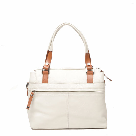 Leren Handtas Dames Elba | Wit