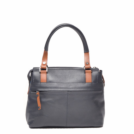 Leren Handtas Dames Elba | Donkerblauw