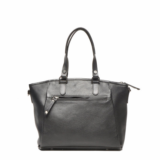 Leren Handtas Dames Elba | Zwart
