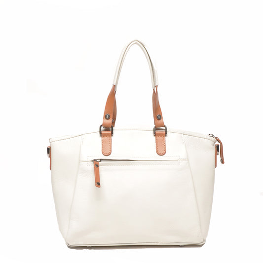 Leren Handtas Dames Elba | Wit
