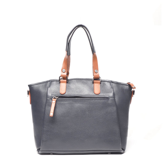 Leren Handtas Dames Elba | Donkerblauw