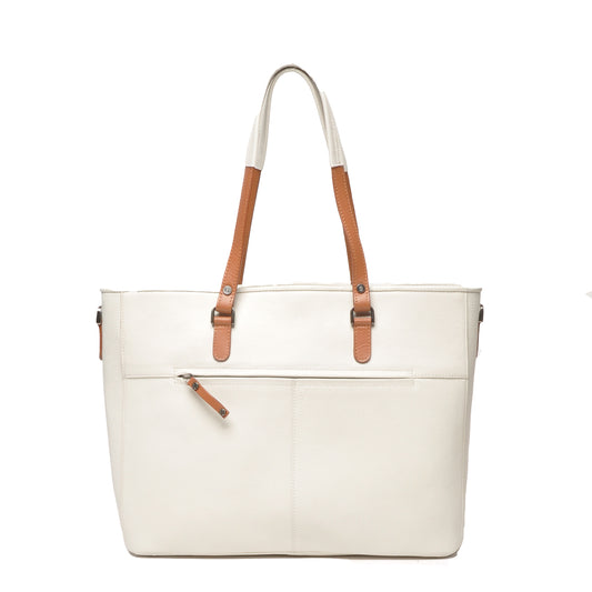 Leren Laptoptas 15.6 Inch Dames Elba | Wit
